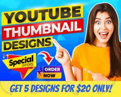 Catchy YouTube Thumbnail Design (5pcs)
