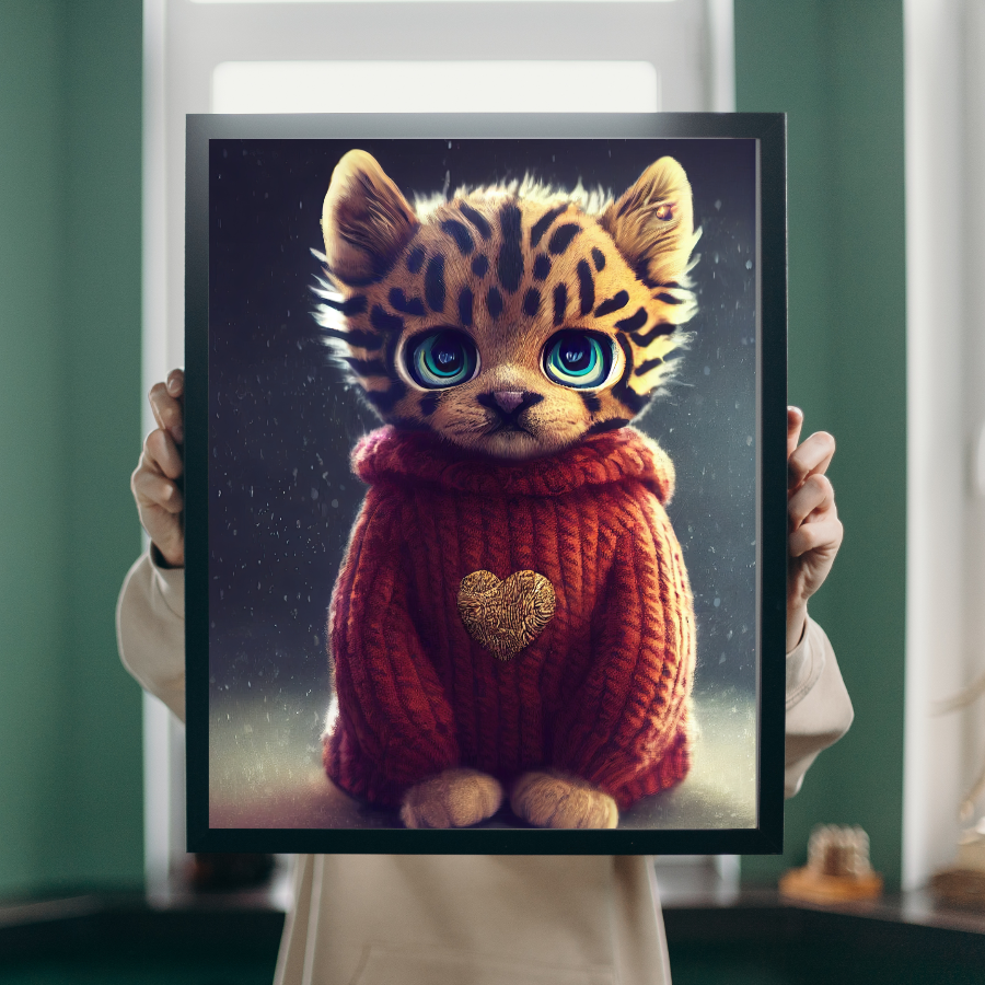 Cute tiger wall art- Digital art print