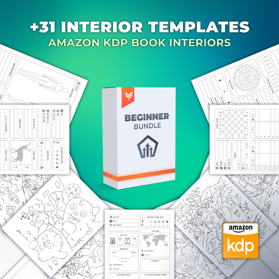 +31 Amazon KDP Low Content Book Templates Bundle ✅