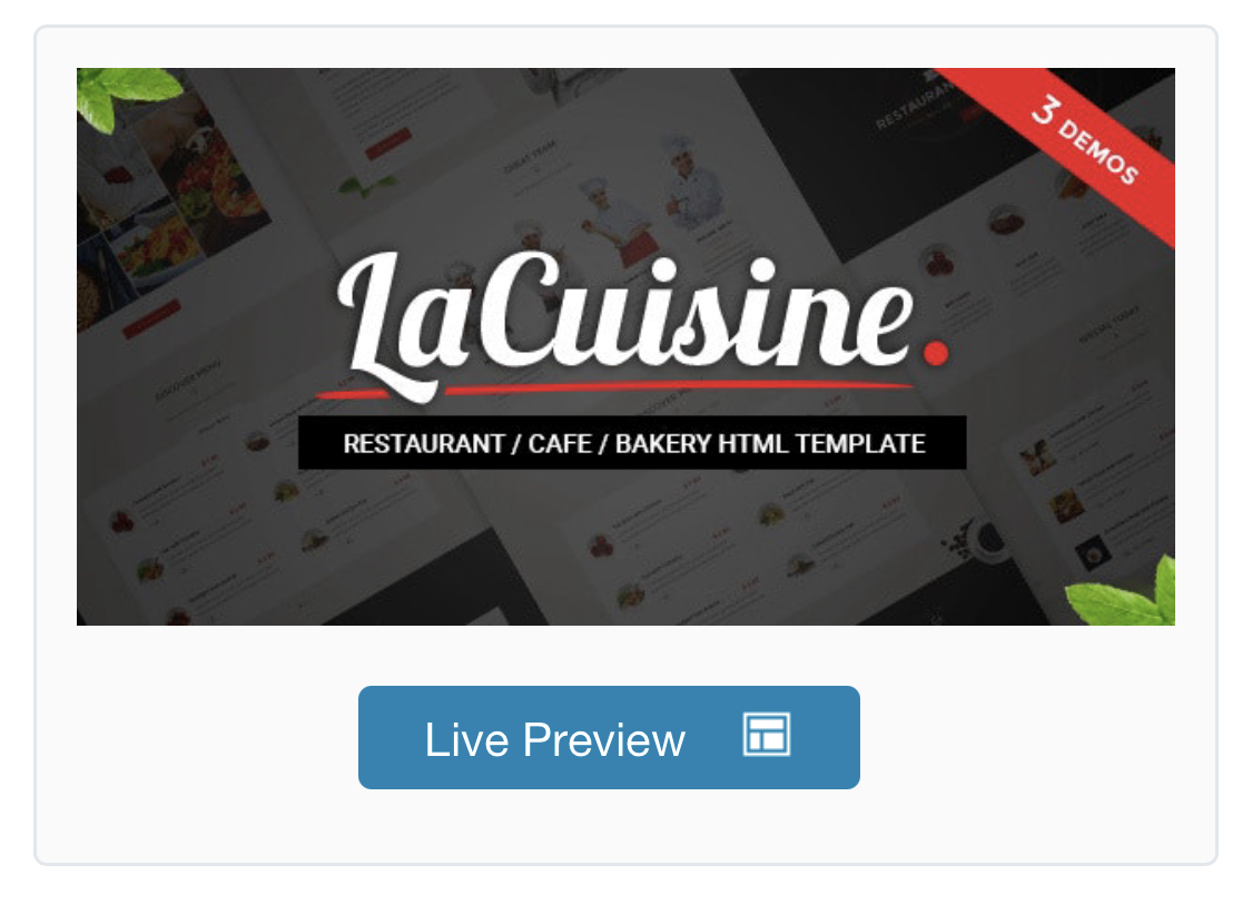 LaCuisine - Restaurant HTML Theme