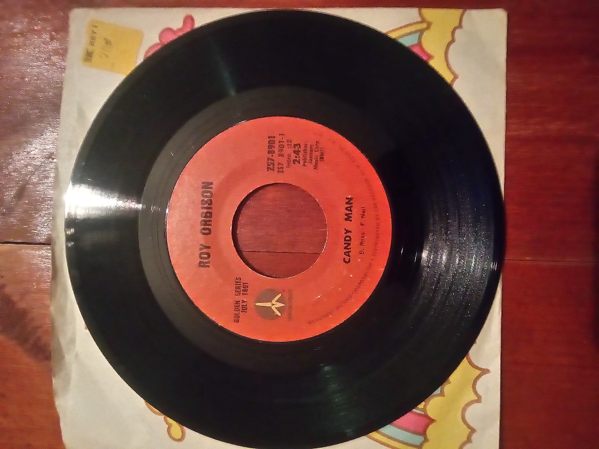 Vintage 7” Vinyl Record Roy Orbison Candy Man