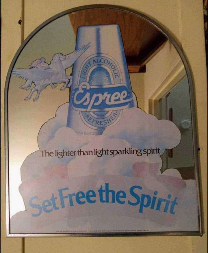 Espree set free the spirit light beer bar mirror