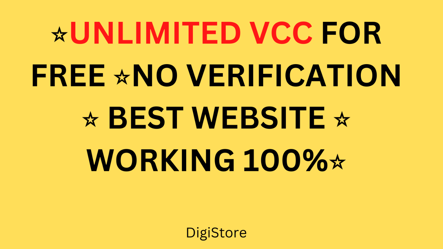 UNLIMITED VCC FOR FREE NO VERIFICATION  BEST WEBSITE