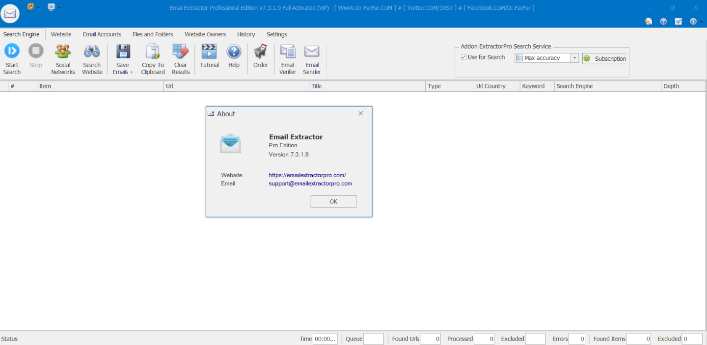 Email Extractor Professional Edition v7.3.1.9