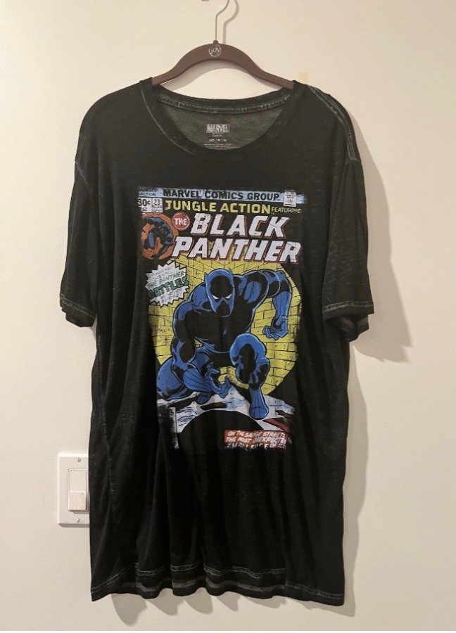 Marvel Comics Black Panther Tissue T-Shirt Sz. Medium