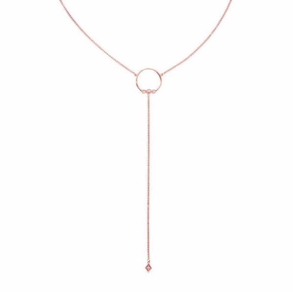 Luv Aj Full Bloom Lariat Rose Gold Necklace *NEW* $75