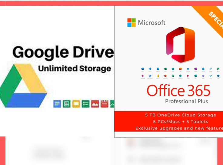 Office 365 ( win + mac )+ Google Drive Unlimited