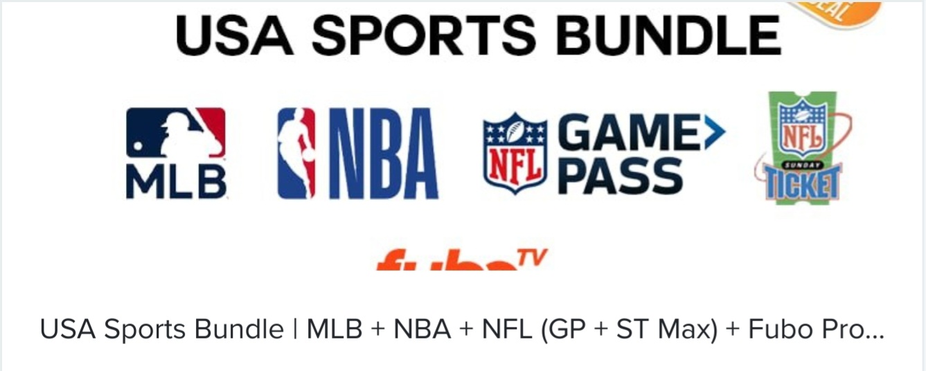 USA Sports Bundle | MLB + NBA + NFL(GP + ST Max) + Fubo