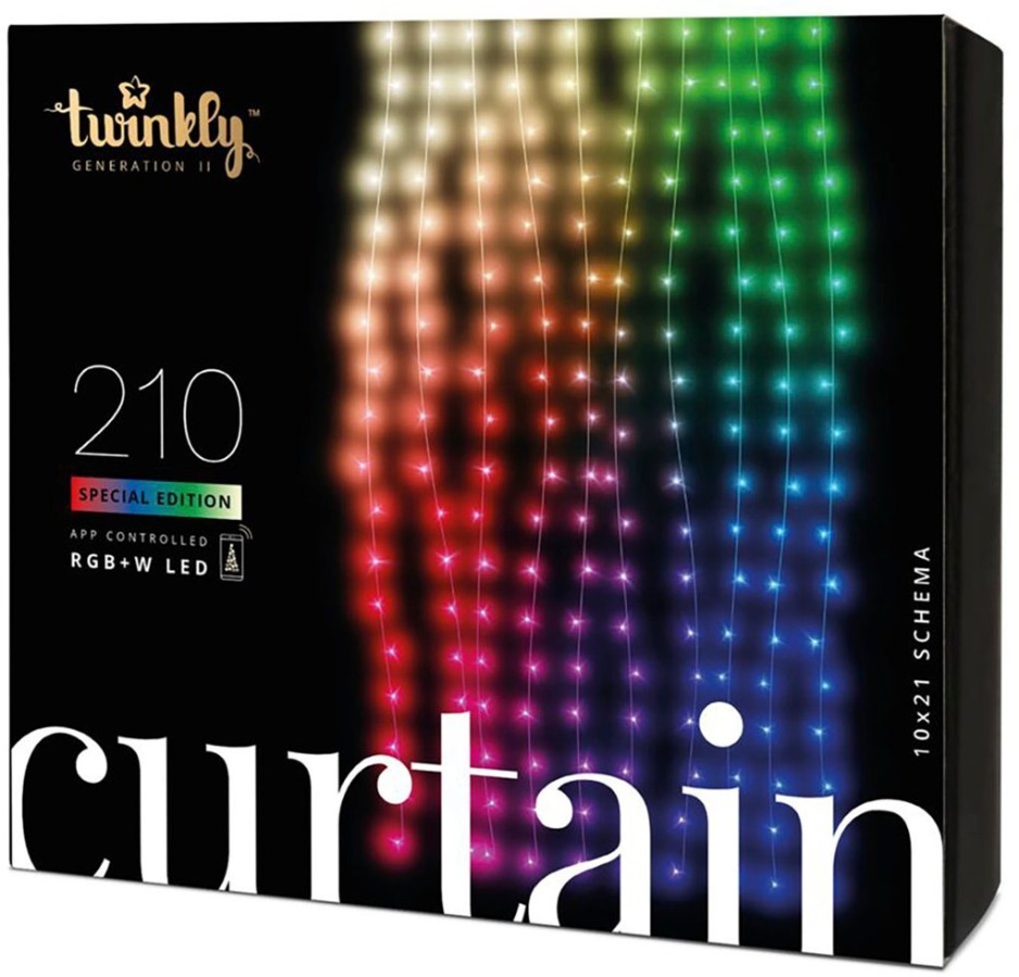 Twinkly - Smart Light Curtain 210 RGB+ LED Gen II White