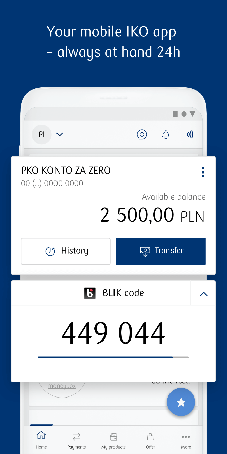 PKO account + Zadarma virtual phone