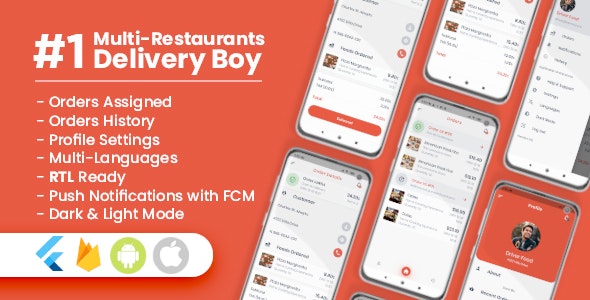Delivery Boy For Multi-Restaurants Flutter App v2.0.0