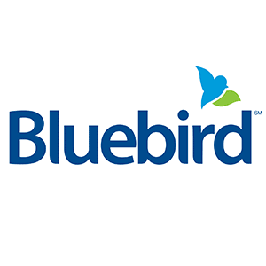 Full fresh blue bird bank