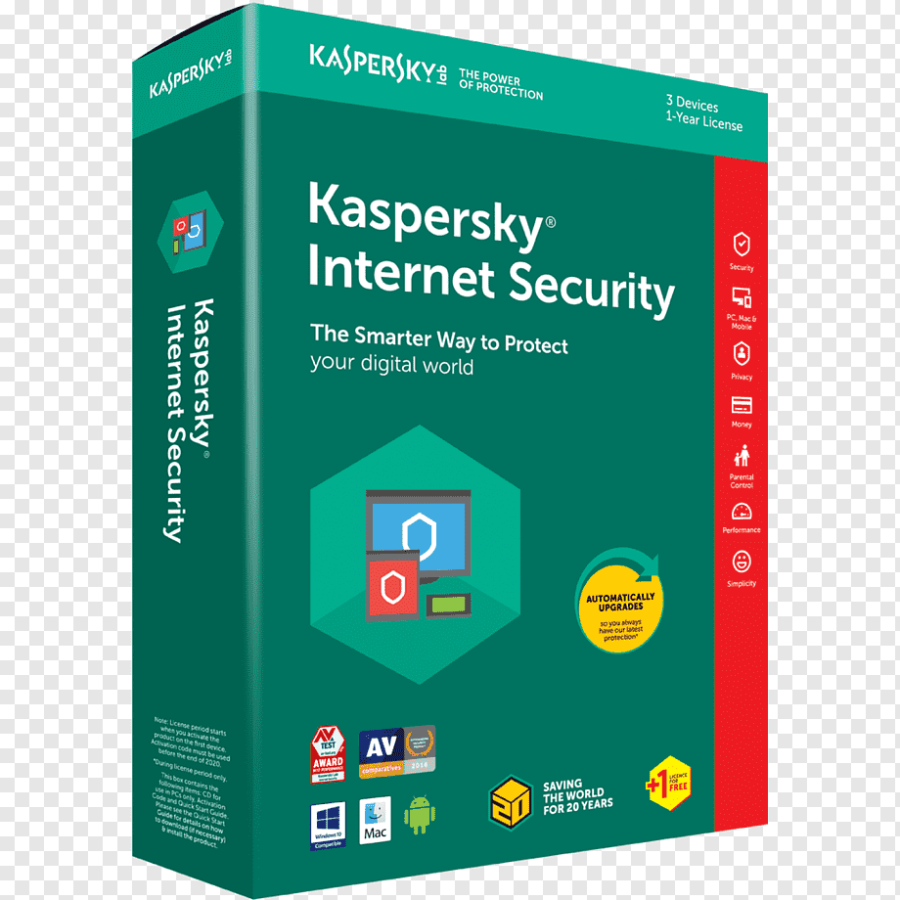 Karspersky Internet security 5 Devices 1 Year