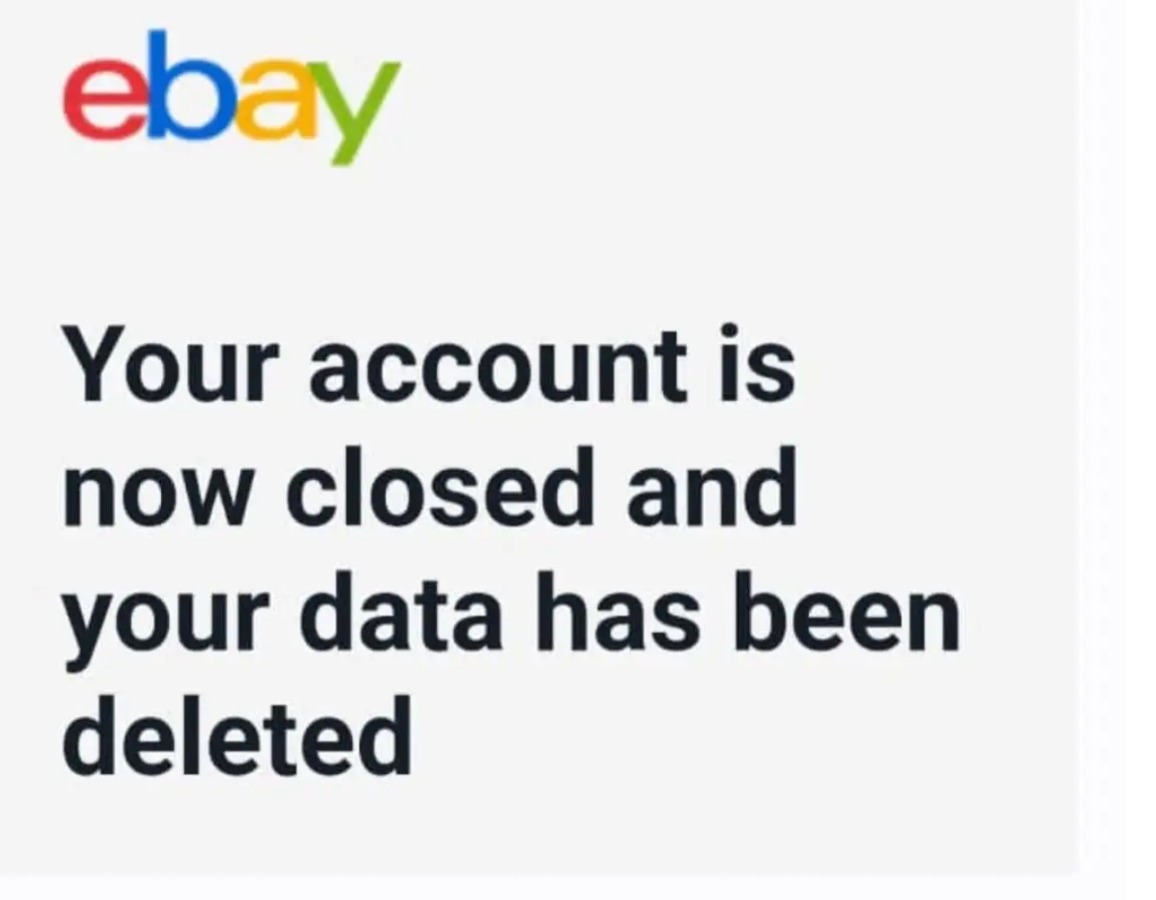 Ebay data deletion for suspended account