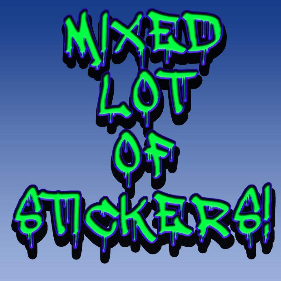 300 MIXED LOT of STICKERS 2.5" x 2.5" stic...