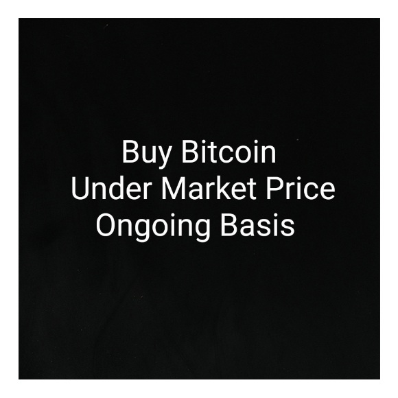 Buy bitcoin max 0.04% under market price ongoing basis