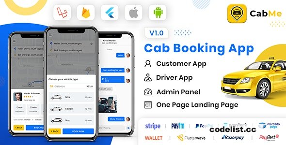 Complete flutter Taxi Booking Solution - Uber App Clone