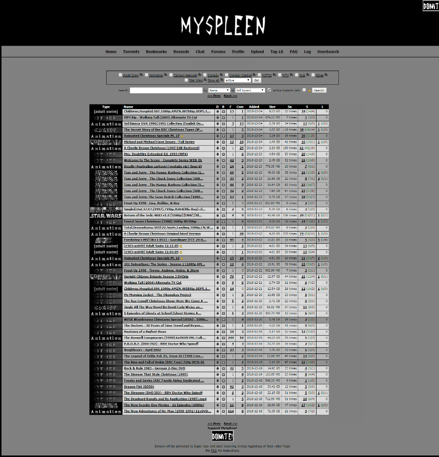 Myspleen Torrent Tracker Account