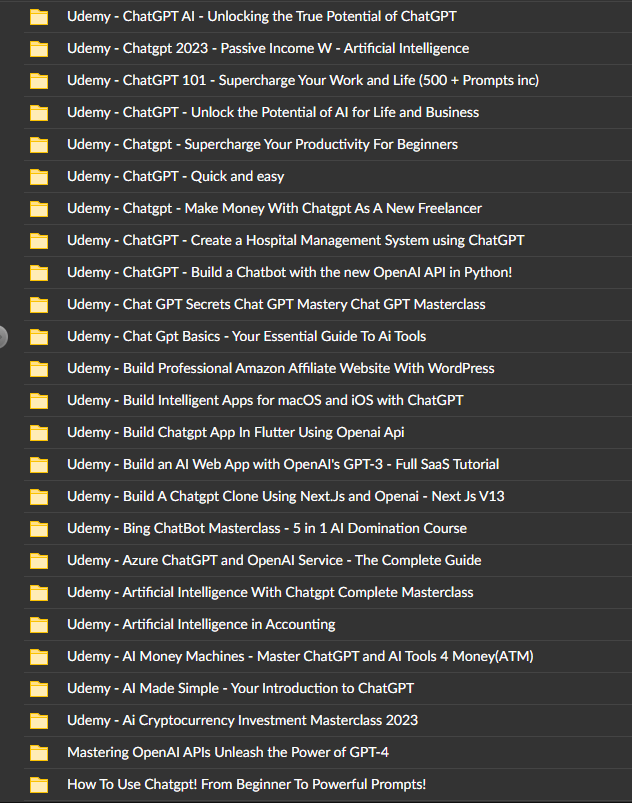 All ChatGPT Udemy Courses Bundle (25) + bonus ebook