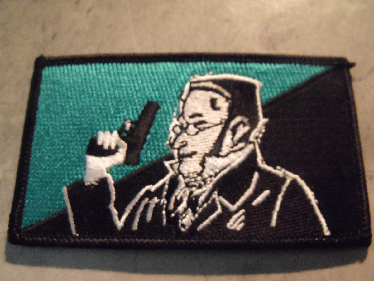 MAX STIRNER WiTH A GuN EGOIST FLaG embroidered patch