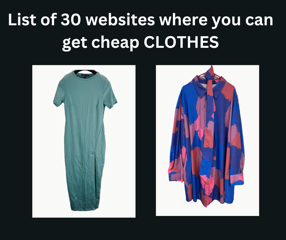 List of 30 websites where you can get cheap clothes