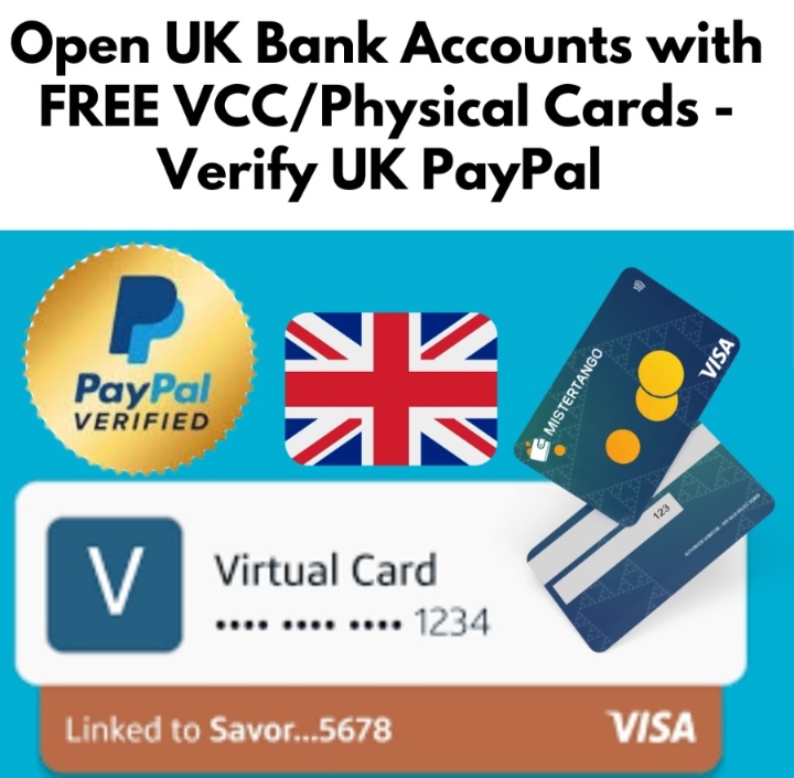 Open UK  Bank   Accounts with FREE VCC/Physical Card