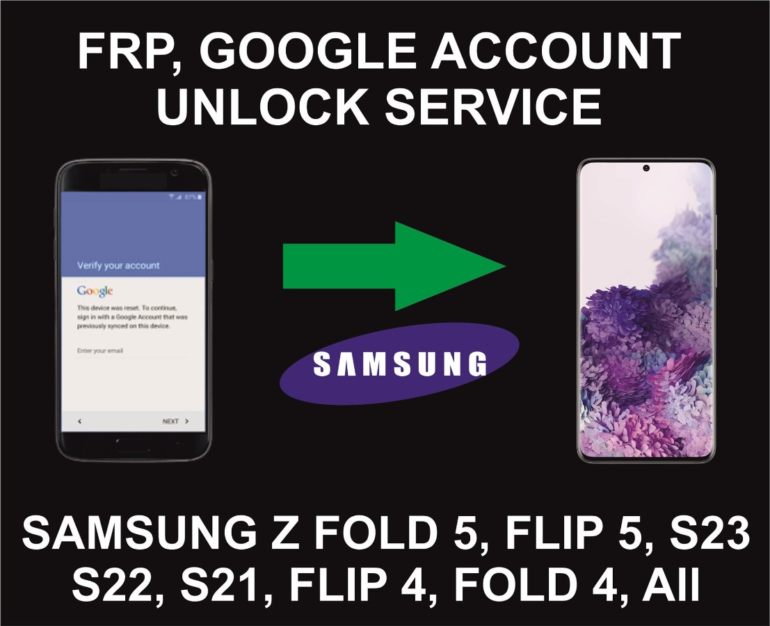 FRP Google Account Unlock, Sasmung, ZTE, Sony, HTC, LG,