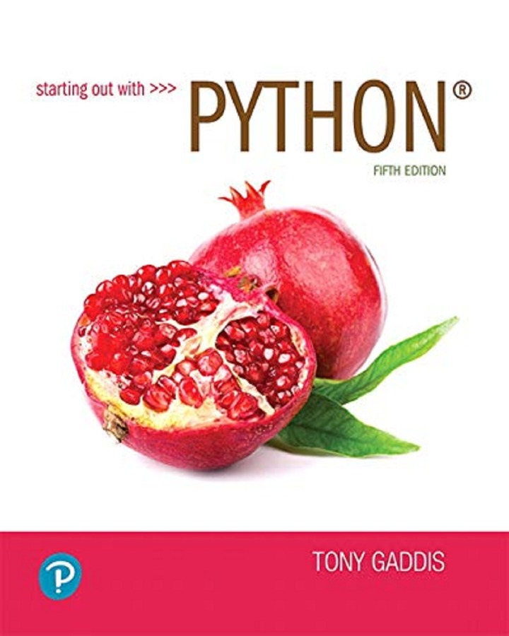 Starting Out with Python, 5th edition