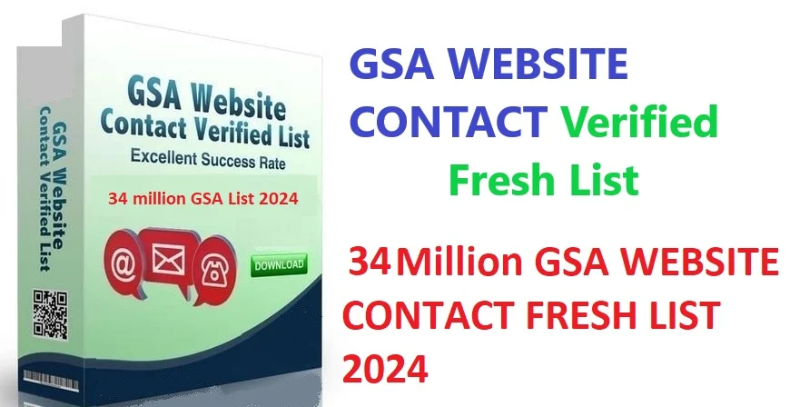 GSA WEBSITE CONTACT Verified Fresh List 34-Million 2024