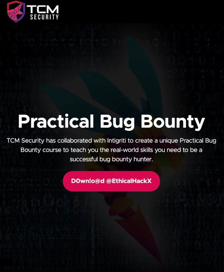 TCM - Practical bug bounty course
