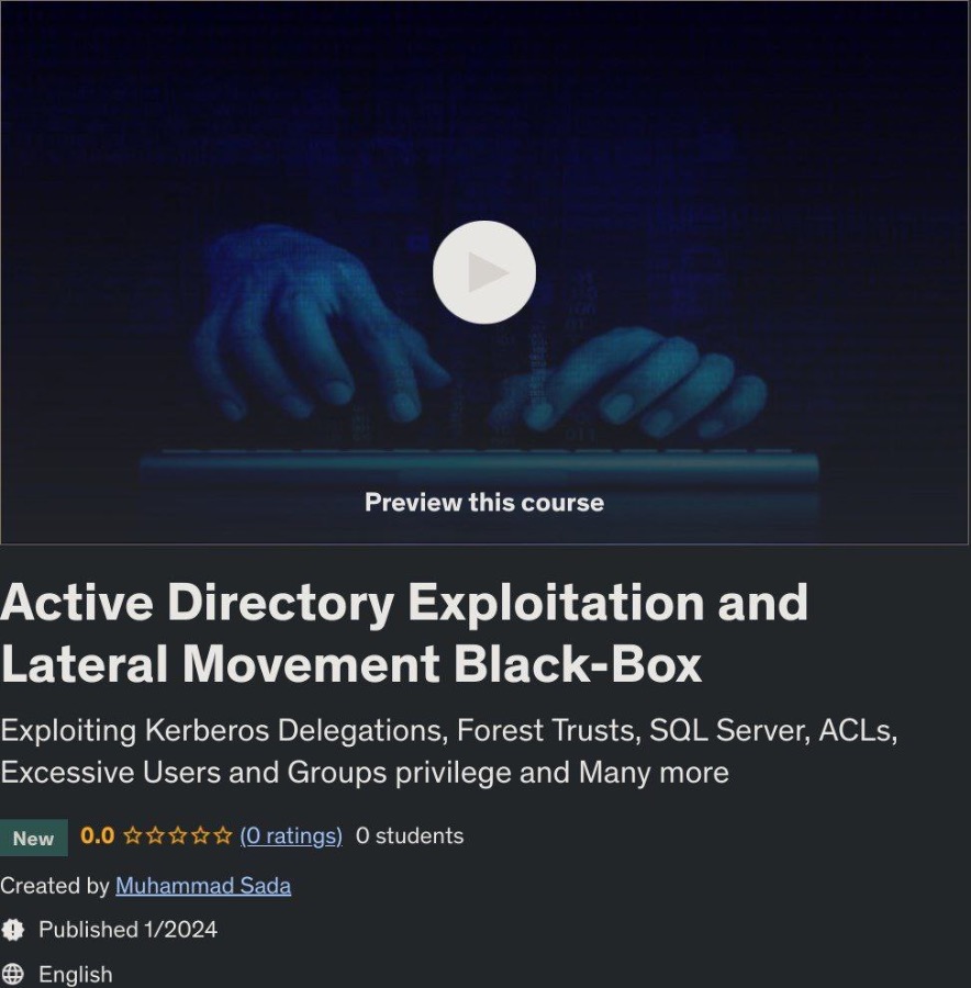 Active Directory Exploitation and Lateral Movement Blac