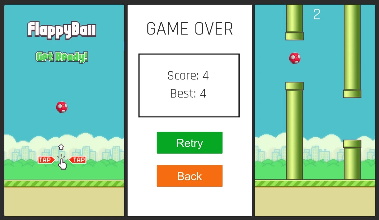 Flappy ball game source code