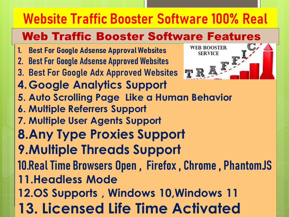 web traffic booster Software 100 % Real